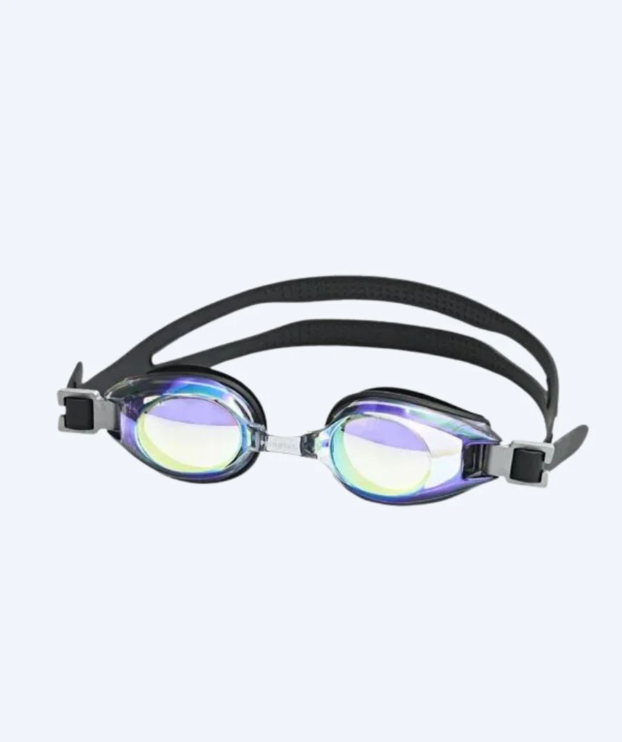 Primotec Schwimmbrillen mit Sehstärke für Langsichtige Erwachsene - (+1.0) – (+8.0) - Schwarz (Mirror Scheiben)