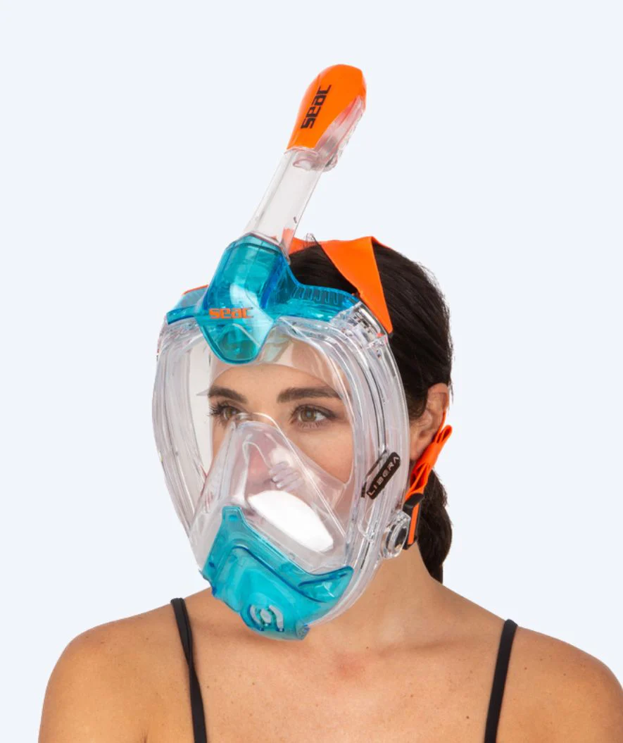 SEAC Vollgesichtstauchmaske für Erwachsene - Libera S/M - Orange/Blau - Image 2