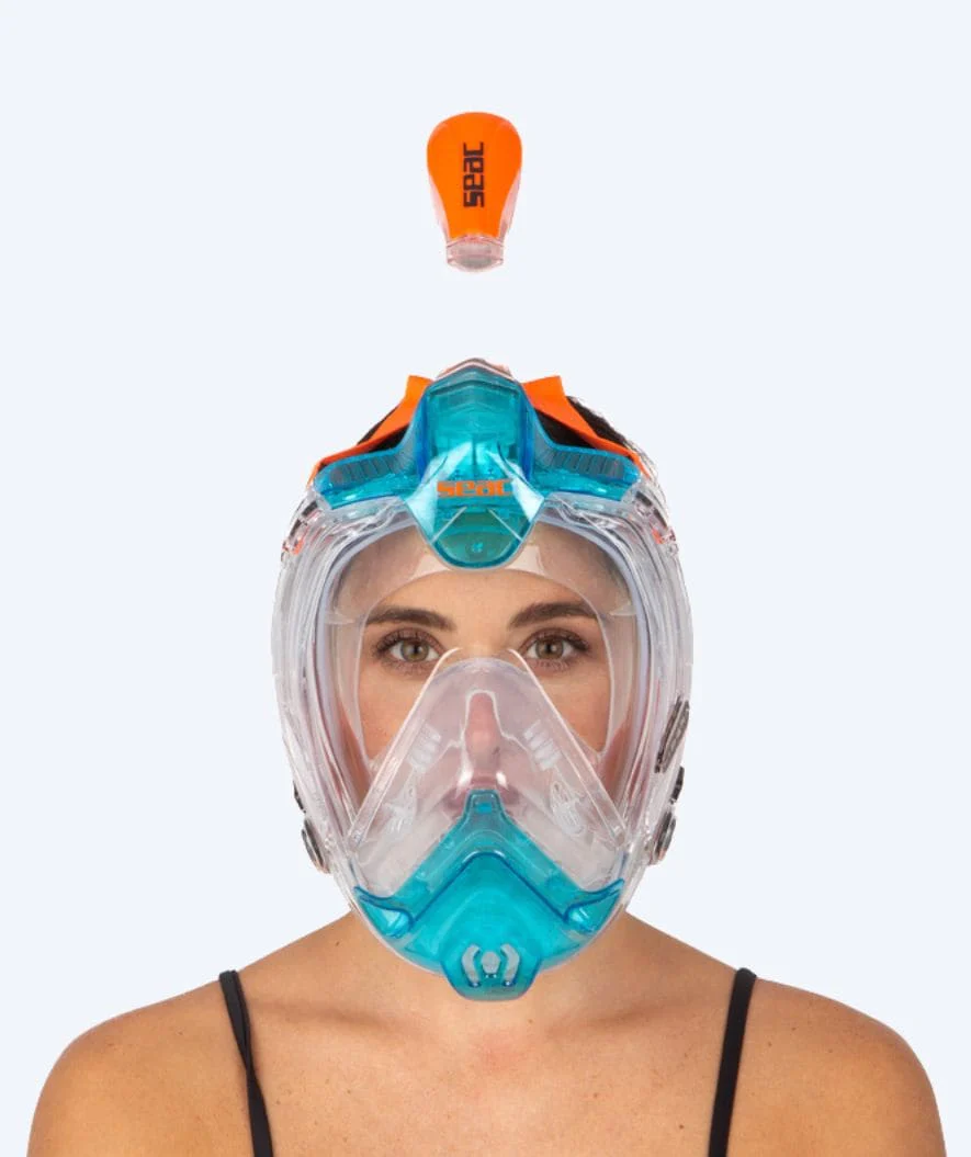 SEAC Vollgesichtstauchmaske für Erwachsene - Libera L/XL - Orange/Blau - Image 2