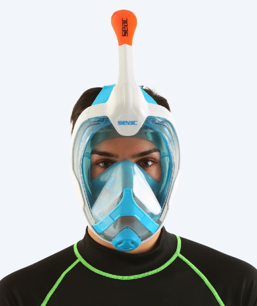 SEAC Vollgesichtstauchmaske für Erwachsene - Magica L/XL - Blau/Weiß - Image 4
