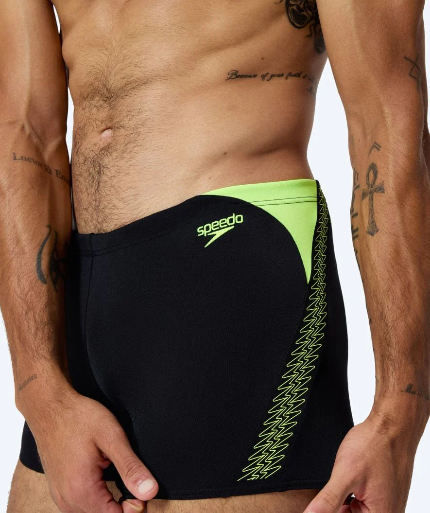 Speedo Aquashorts für Herren - Hyperboom Splice - Schwarz/Gelb - Image 4