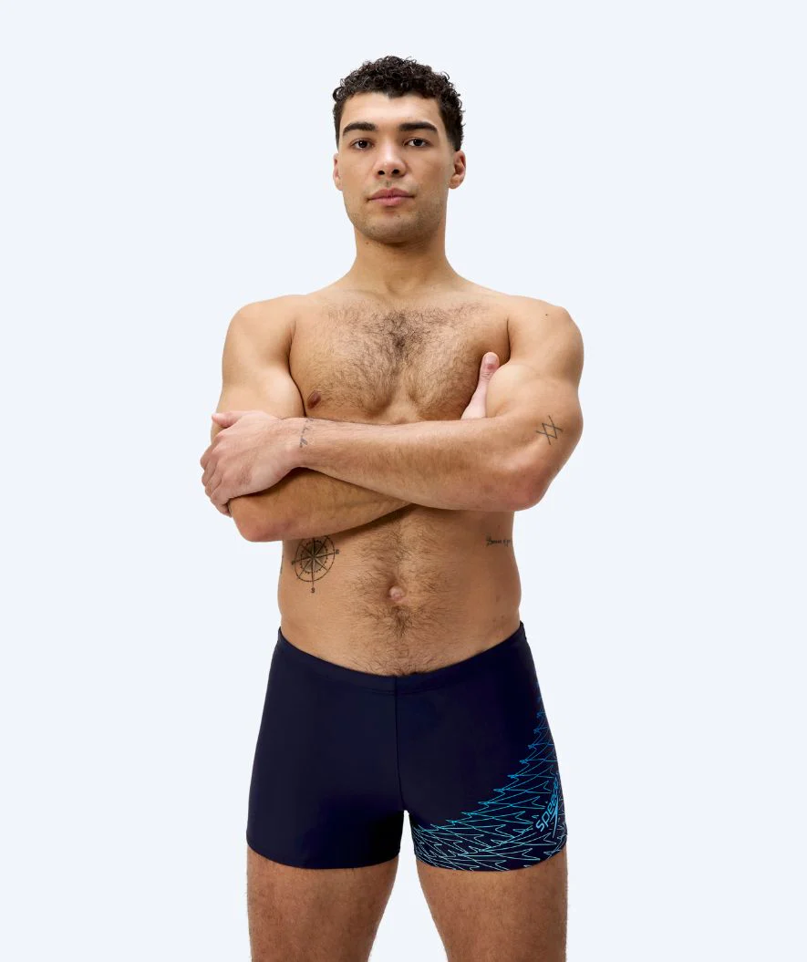 Speedo Aquashorts für Herren - Medley Logo - Donkerblau/Hellblau