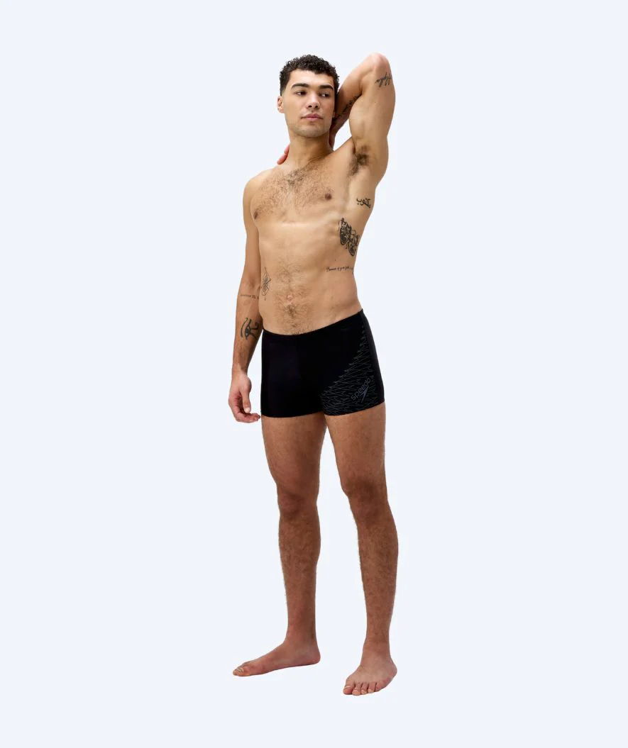 Speedo Aquashorts für Herren - Medley Logo - Schwarz/Dunkelgrau - Image 3