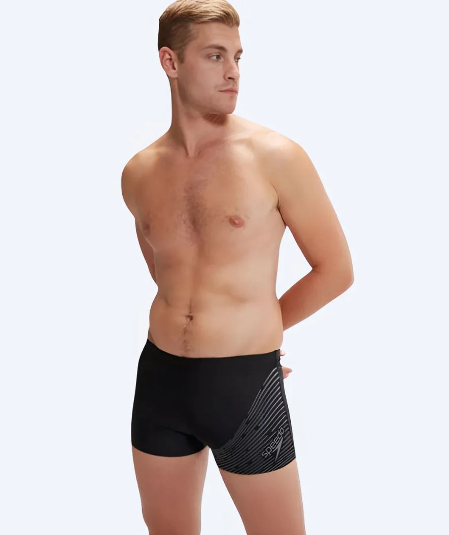Speedo Aquashorts für Herren - Medley Logo - Schwarz/Grau
