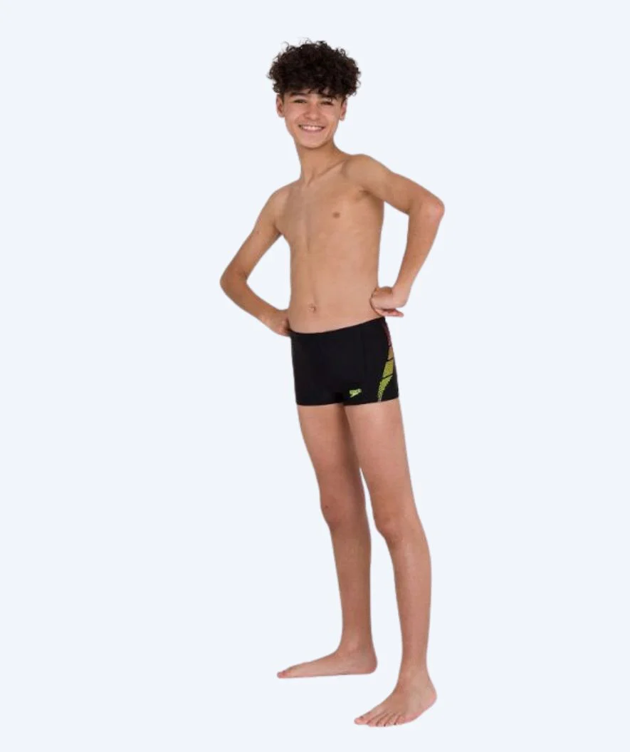 Speedo Aquashorts für Jungen - Placement Panel - Schwarz/Gelb - Image 4