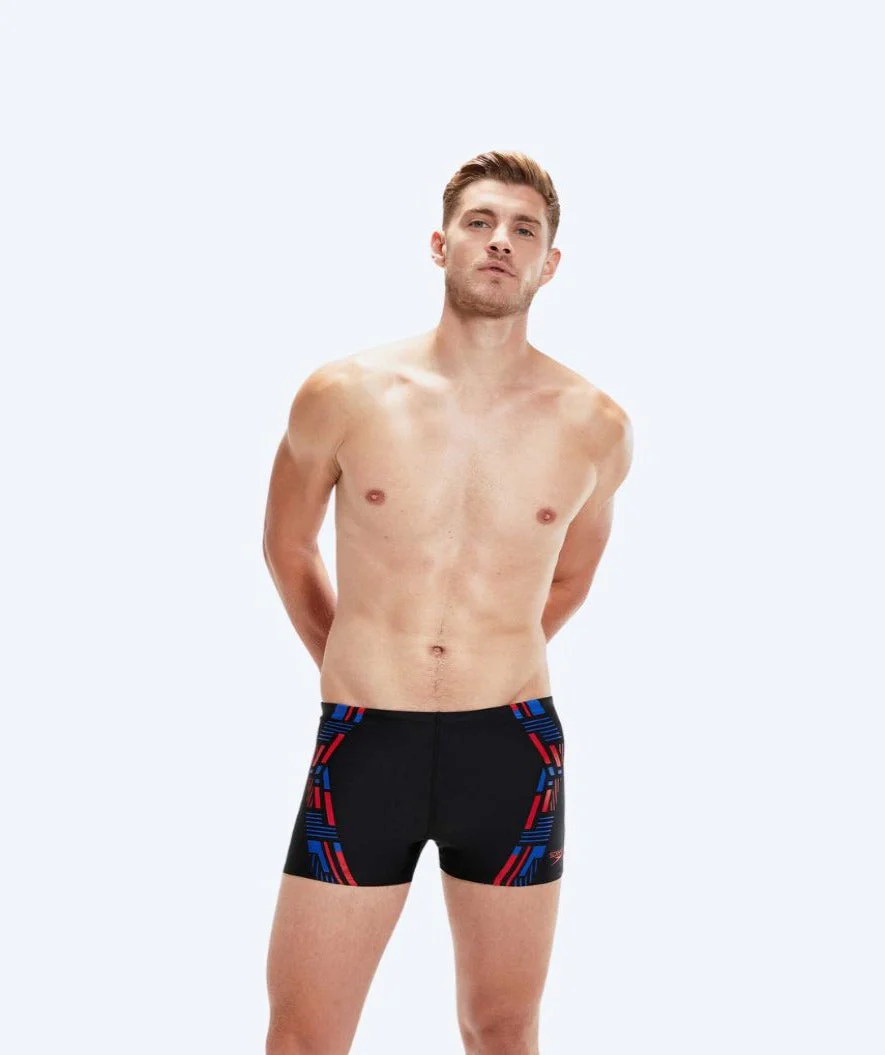 Speedo Aquashorts für Herren - Tech Print - Schwarz/Blau - Image 3