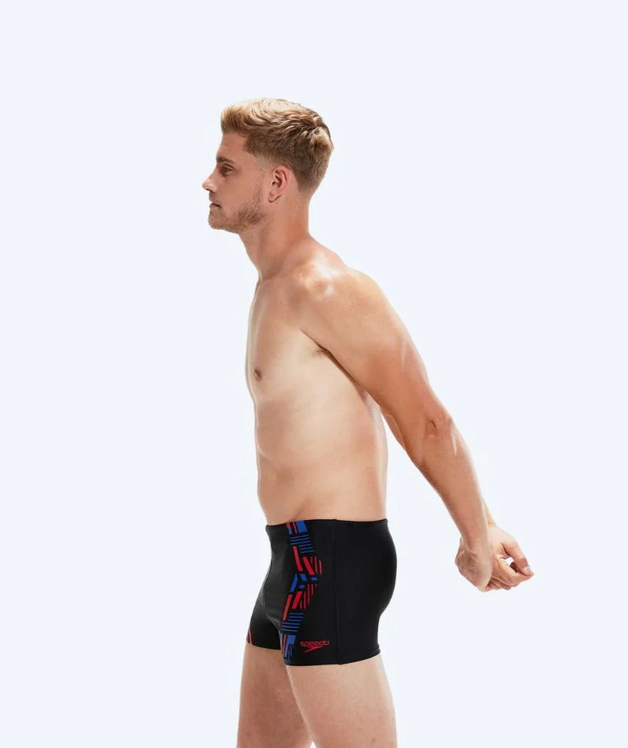 Speedo Aquashorts für Herren - Tech Print - Schwarz/Blau - Image 4