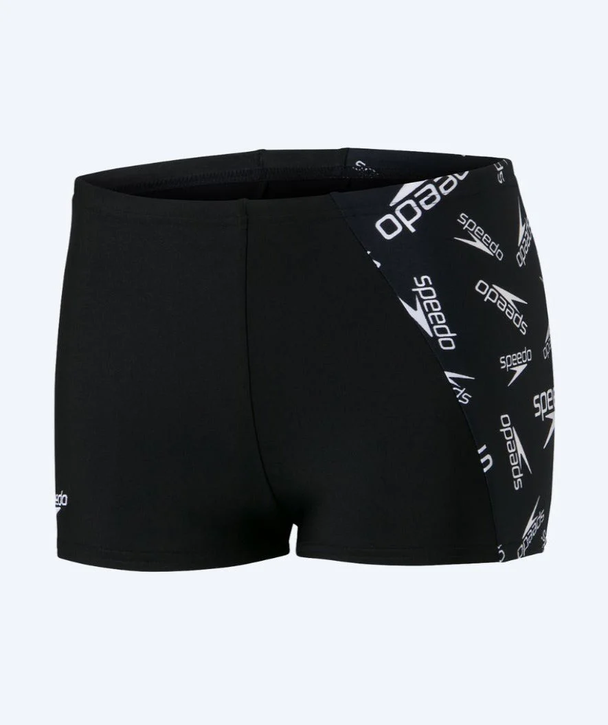 Speedo Aquashorts für Jungen - Allover Panel - Schwarz/Weiß - Image 5
