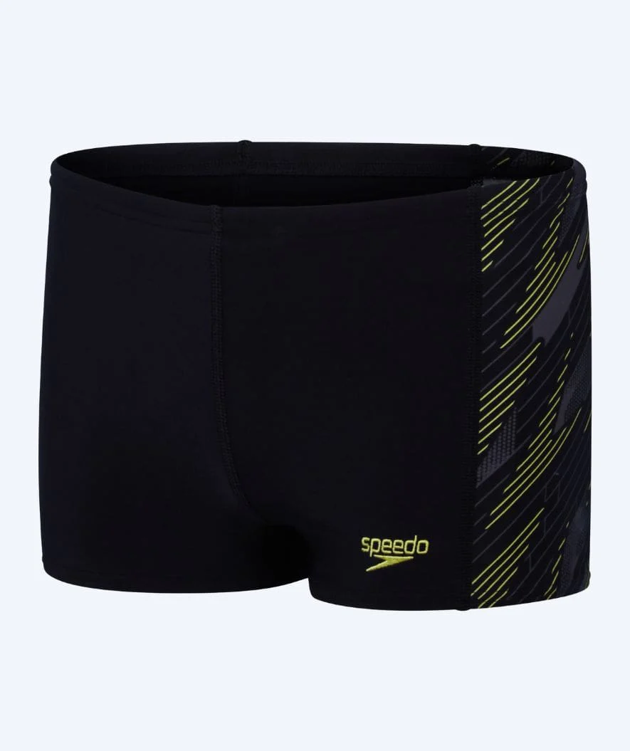 Speedo Aquashorts für Jungen - Hyperboom Panel - Schwarz/Gelb