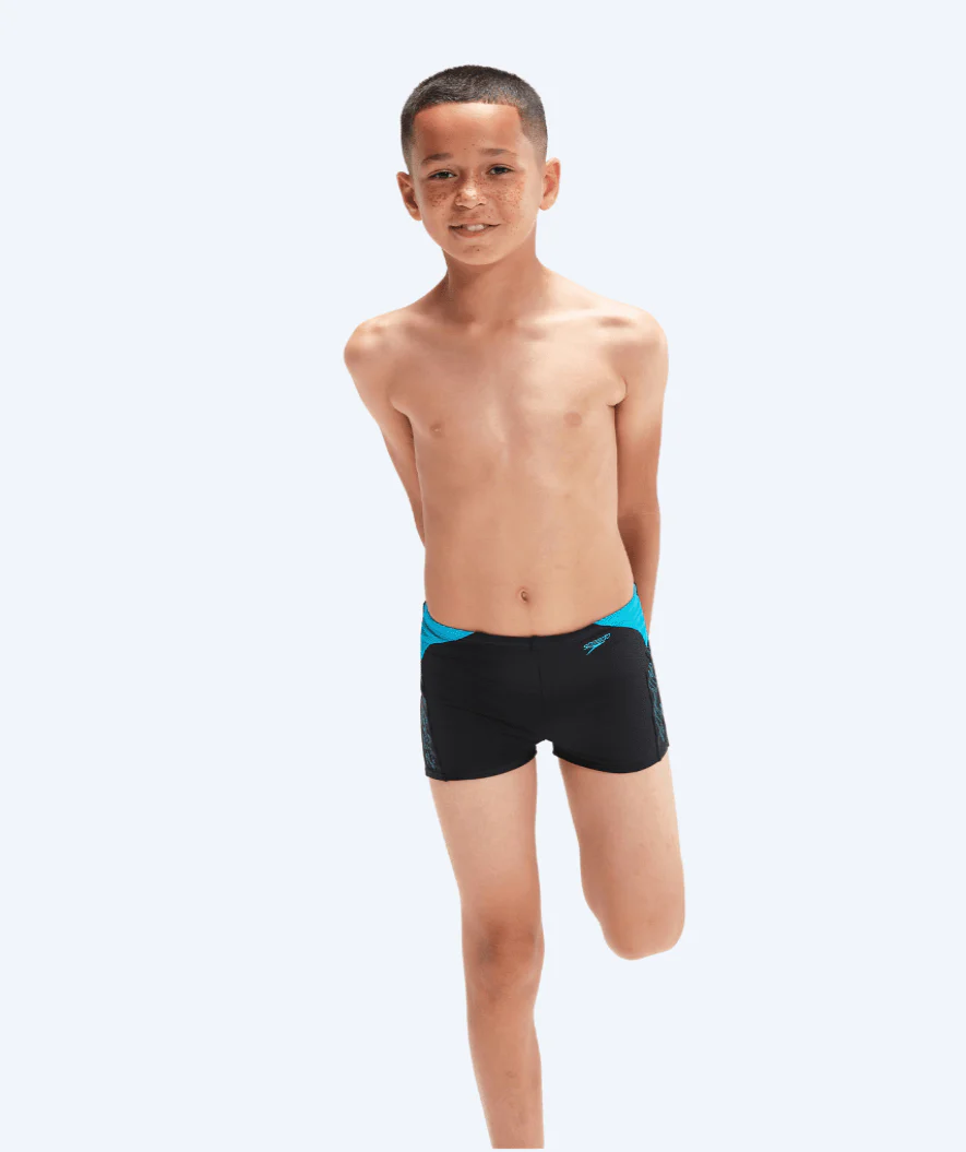Speedo Aquashorts für Jungen - Hyperboom Splice - Schwarz/Blau - Image 4