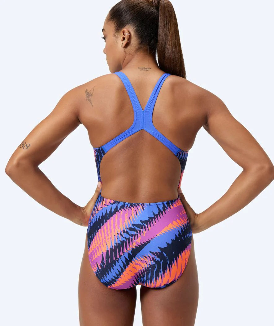 Speedo Badeanzug für Damen - Allover Digital Powerback - Blau/Orange - Image 2