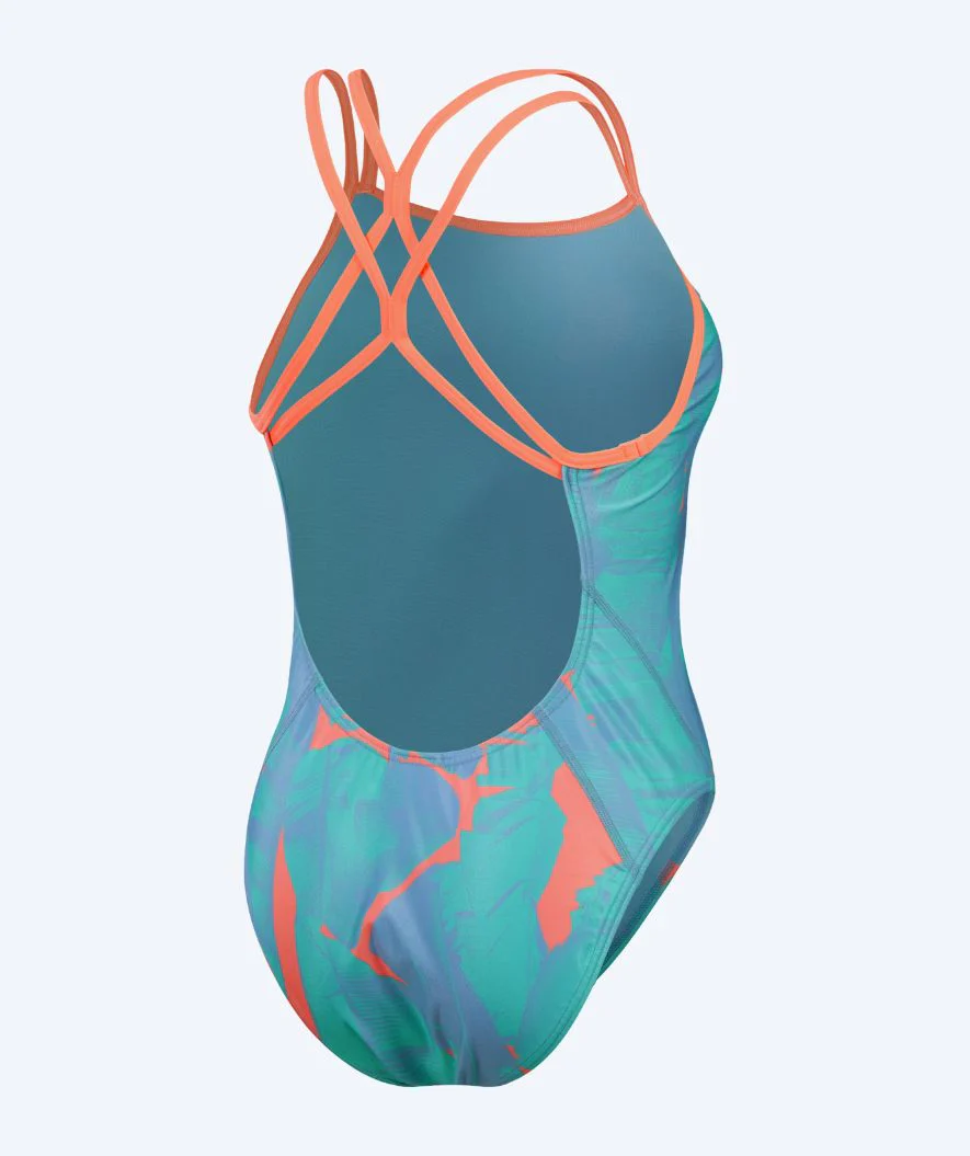 Speedo Badeanzug für Damen - Allover Digital Starback - Blau/Orange - Image 5