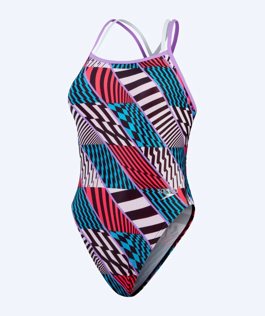 Speedo Badeanzug für Damen - Allover Digital Starback - Rot/Blau - Image 4