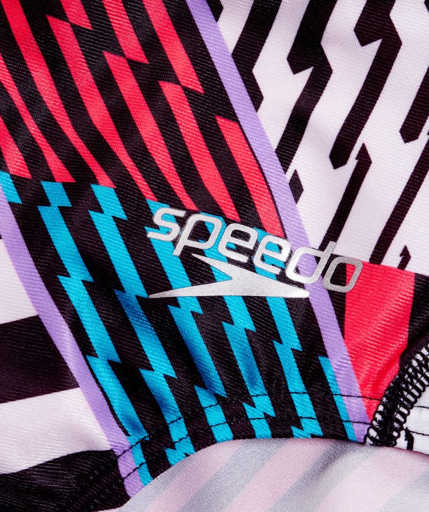 Speedo Badeanzug für Damen - Allover Digital Starback - Rot/Blau - Image 6