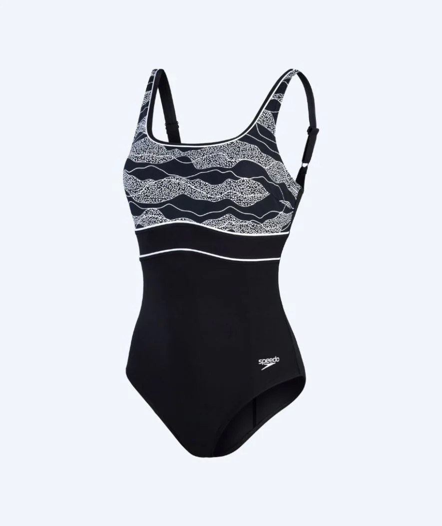 Speedo Badeanzug für Damen - Contour Eclipse - Schwarz/Weiß - Image 5