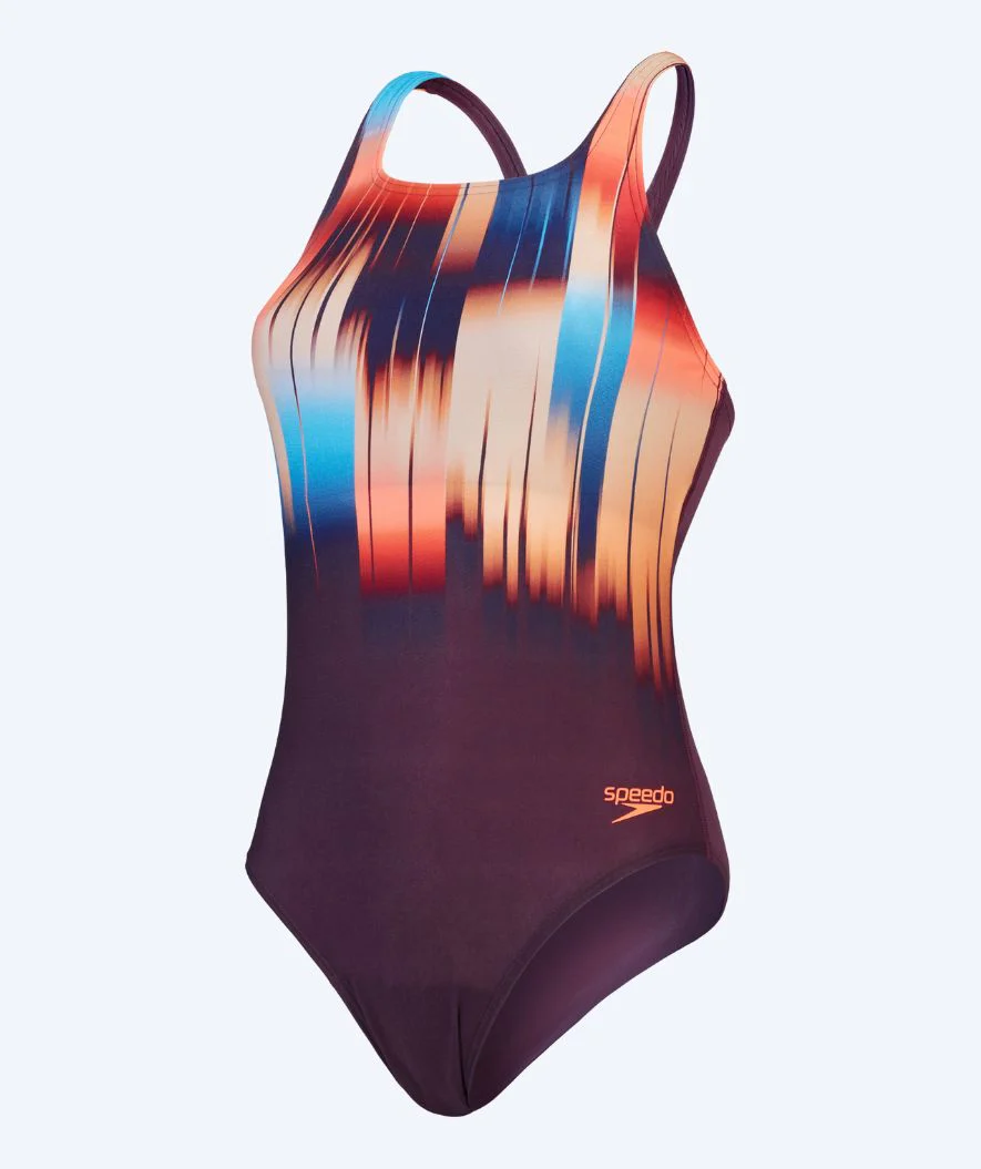 Speedo Badeanzug für Damen - Digital Printed Medalist - Lila/Orange - Image 6