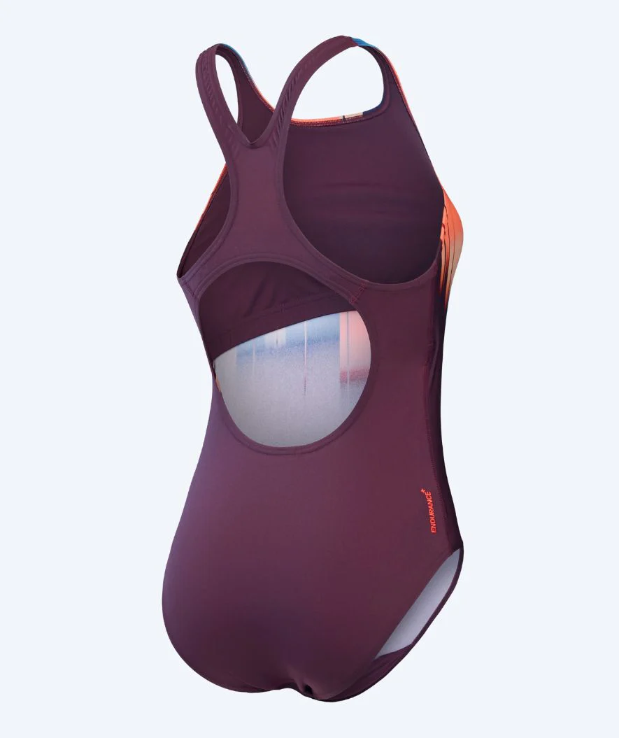 Speedo Badeanzug für Damen - Digital Printed Medalist - Lila/Orange - Image 7