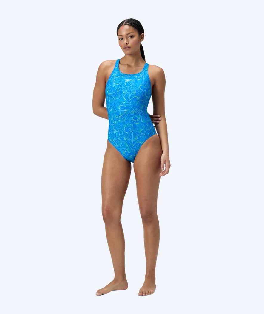 Speedo Badeanzug für Damen - Hyperboom Allover Medalist - Blau/Grün - Image 3