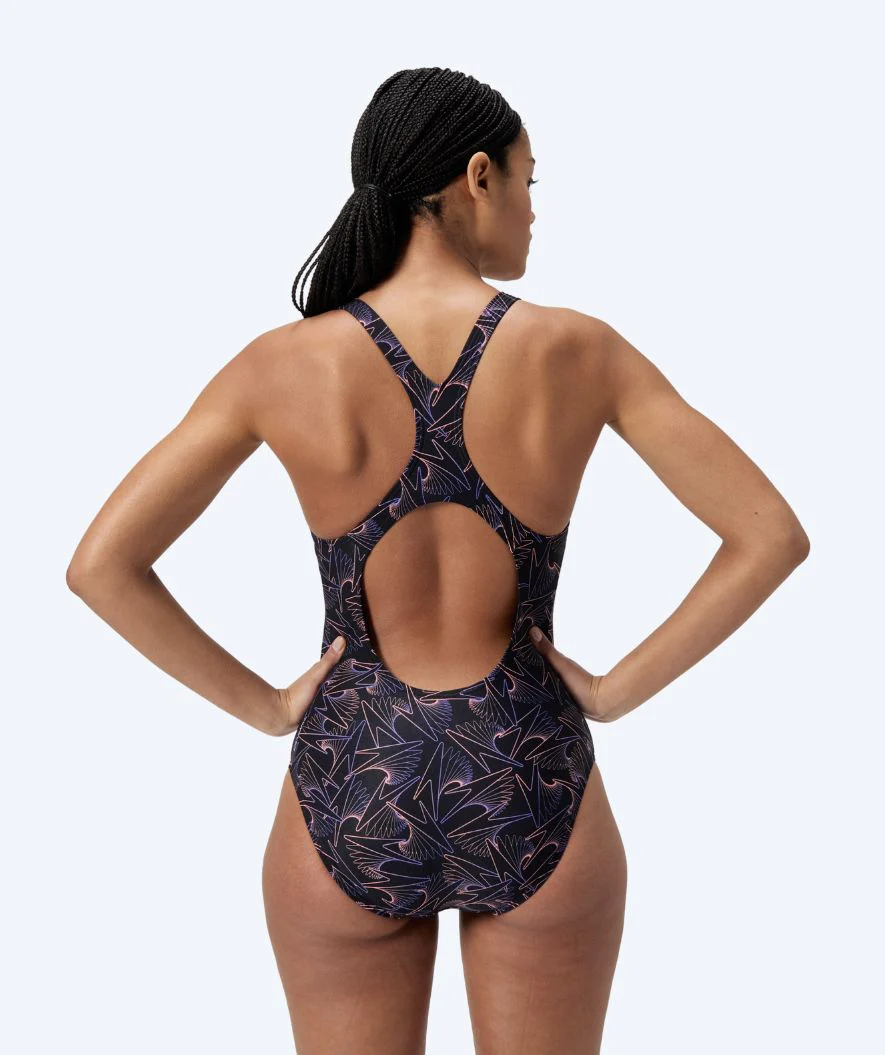 Speedo Badeanzug für Damen - Hyperboom Allover Medalist - Schwarz/Lila - Image 2