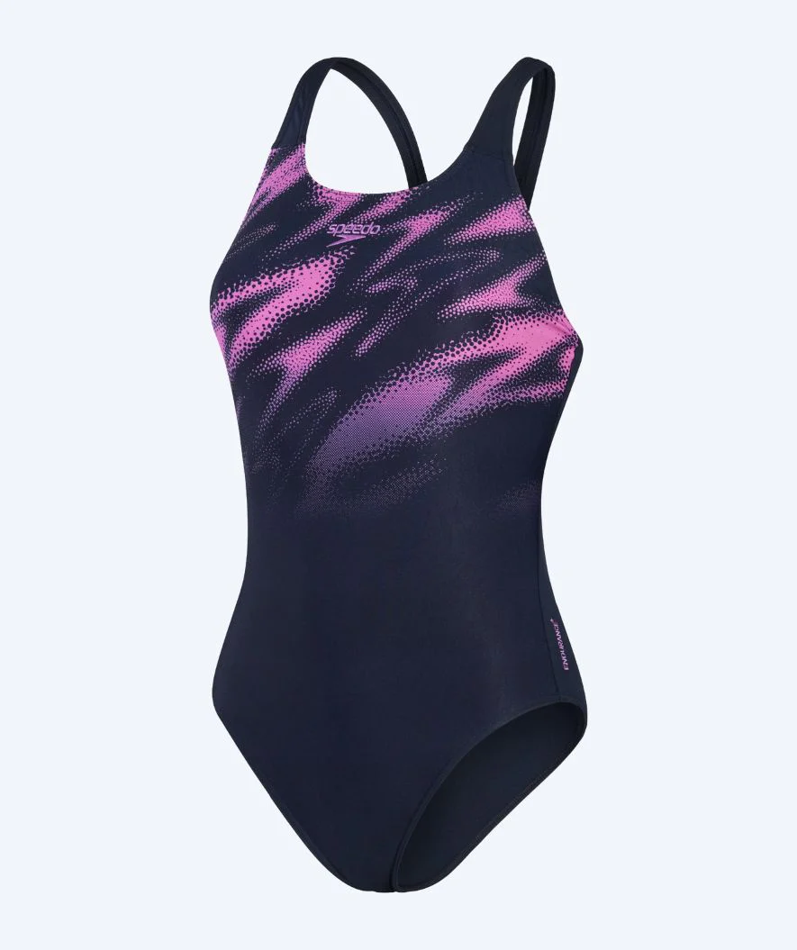Speedo Badeanzug für Damen - Hyperboom Placement Muscleback - Donkerblau/Rosa - Image 8