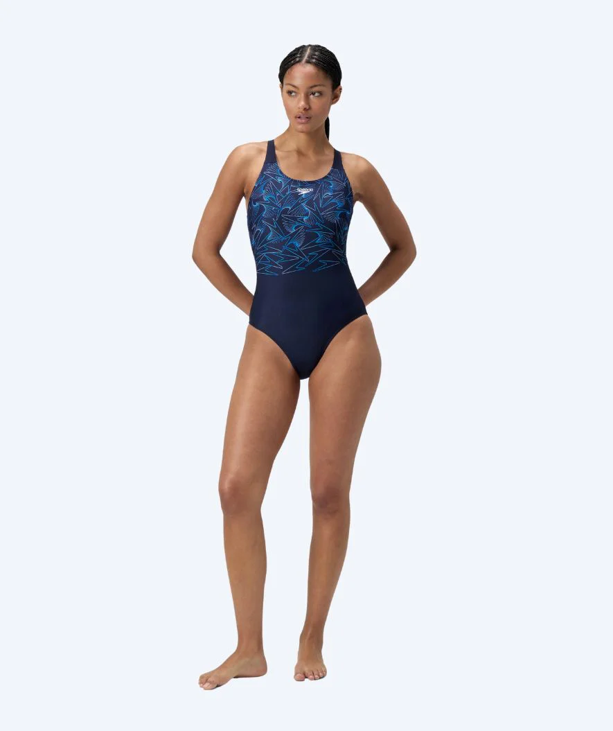 Speedo Badeanzug für Damen - Hyperboom Placement Muscleback - Donkerblau/Hellblau - Image 3