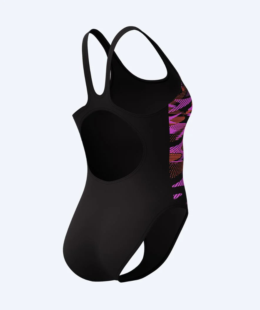 Speedo Badeanzug für Damen - Hyperboom Placement Muscleback - Schwarz/Rosa - Image 2