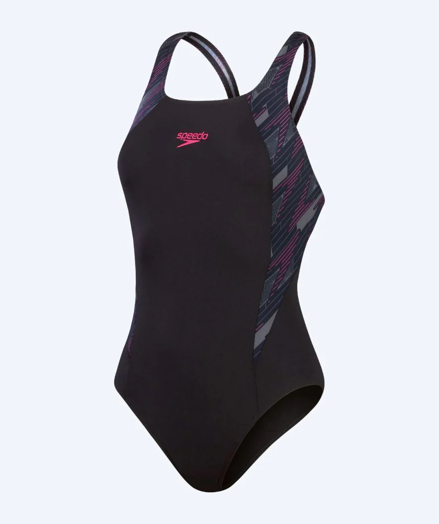 Speedo Badeanzug für Damen - Hyperboom Splice Muscleback - Schwarz/Grau - Image 6