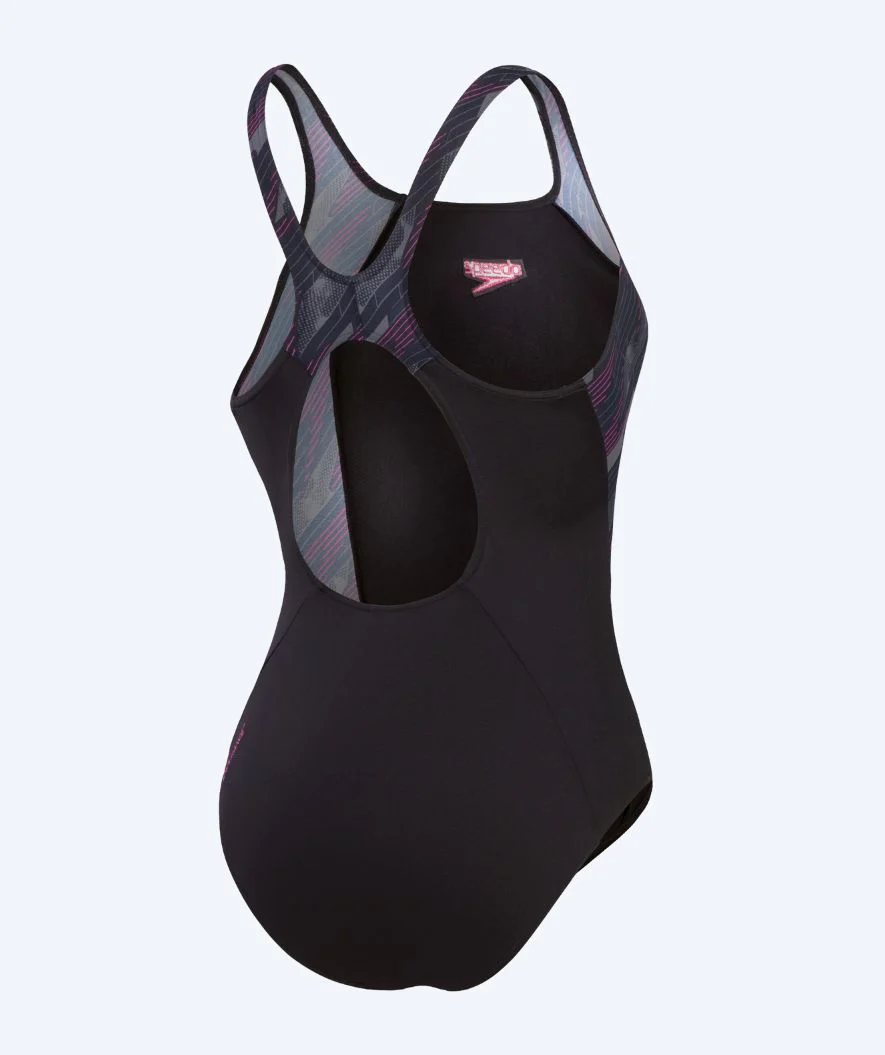 Speedo Badeanzug für Damen - Hyperboom Splice Muscleback - Schwarz/Grau - Image 7
