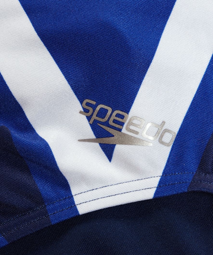 Speedo Badeanzug für Damen - Placement Digital V-Back - Donkerblau/Rot - Image 6