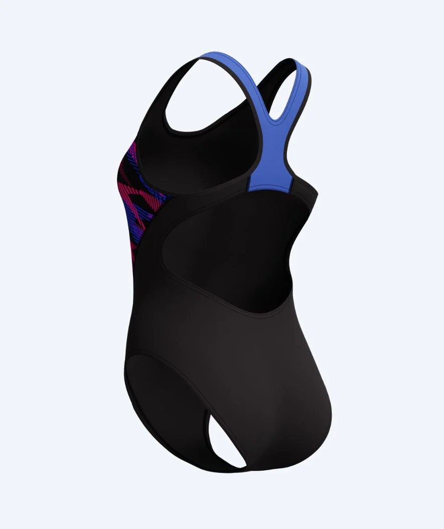 Speedo Badeanzug für Damen - Placement Laneback - Schwarz/Lila - Image 5