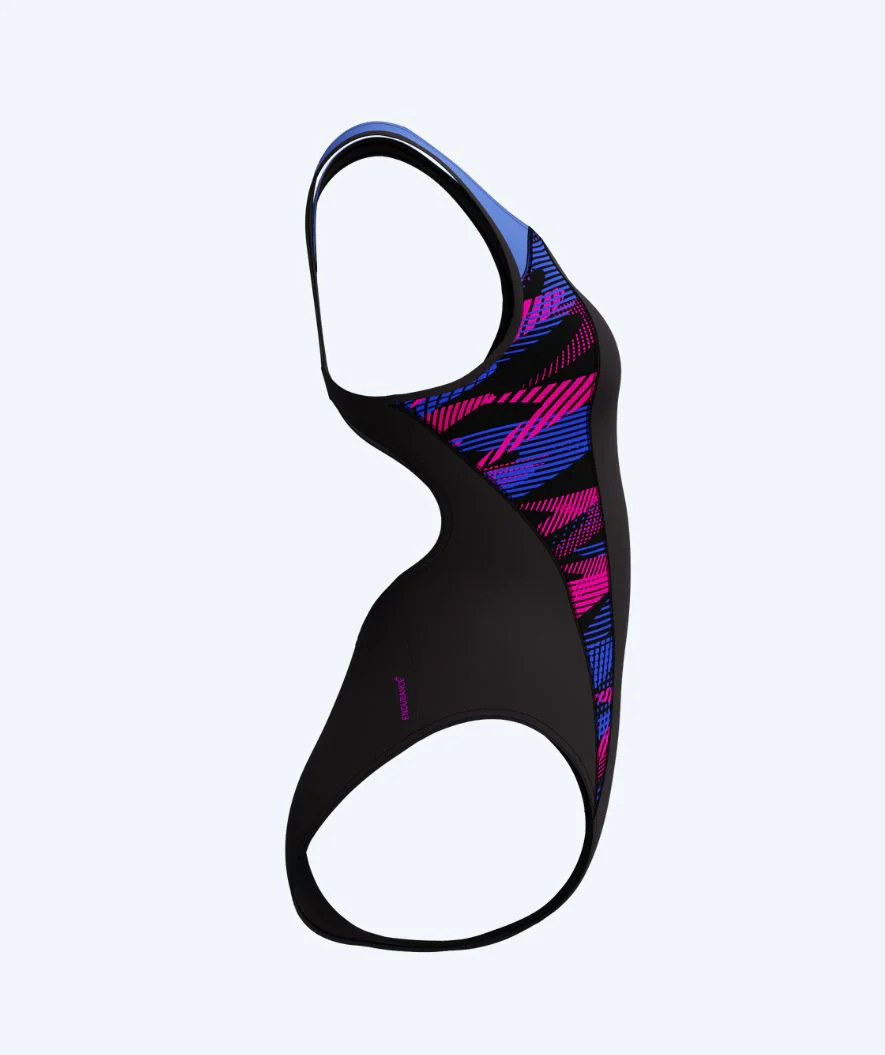 Speedo Badeanzug für Damen - Placement Laneback - Schwarz/Lila - Image 6