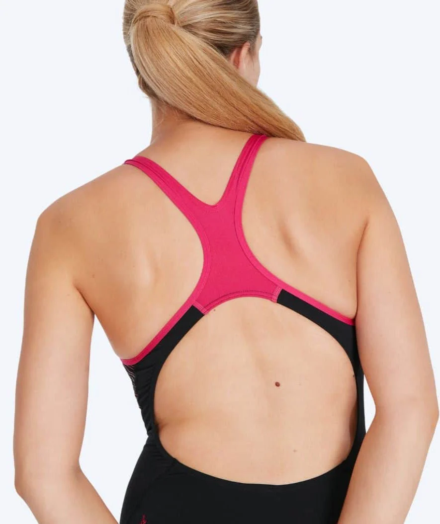 Speedo Badeanzug für Damen - Placement Laneback - Schwarz/Rot - Image 5