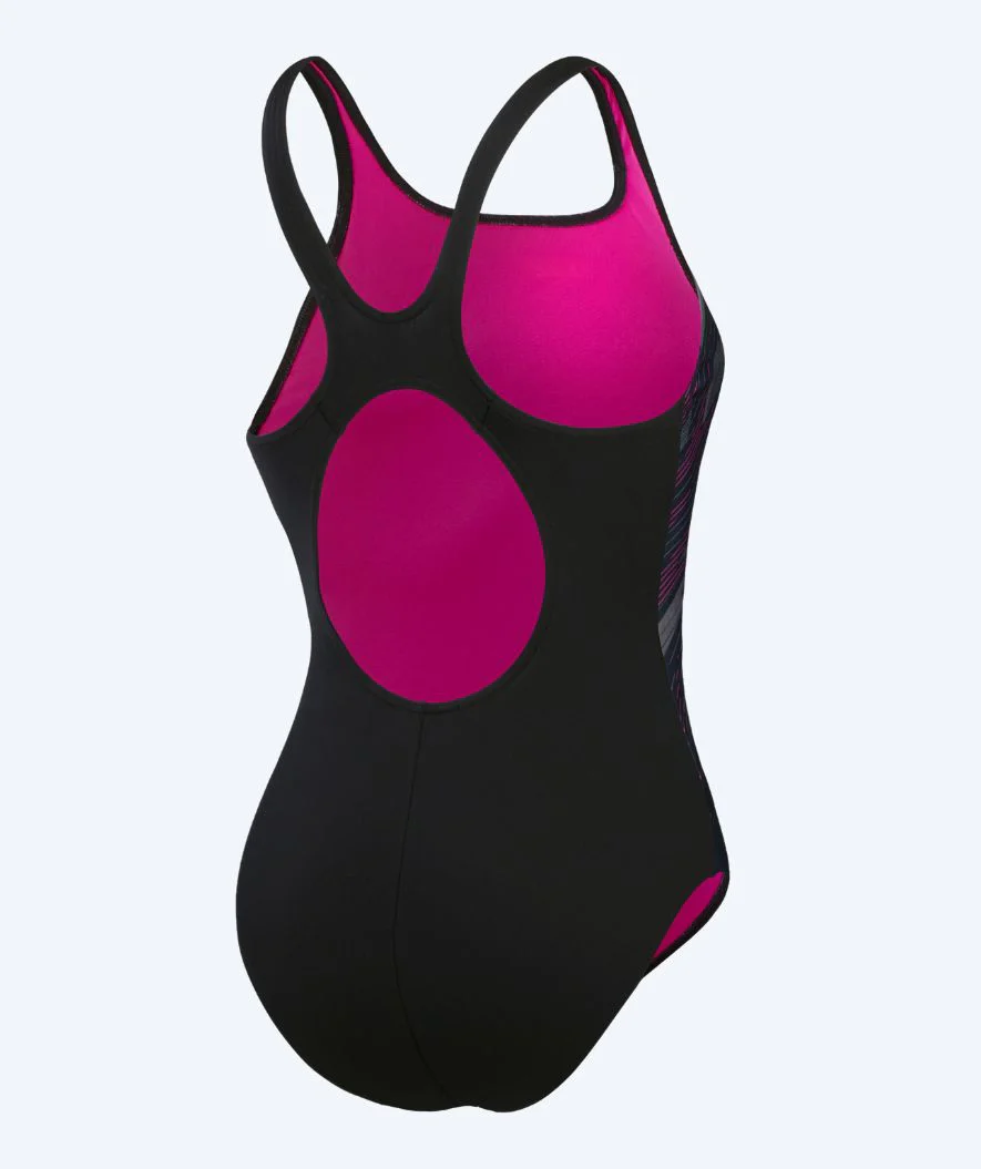 Speedo Badeanzug für Damen - Placement Muscleback - Schwarz/Hellrosa - Image 6