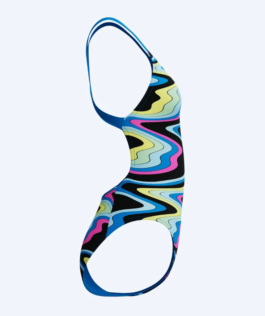 Speedo Badeanzug für Damen - Printed Leaderback - Schwarz/Blau - Image 9