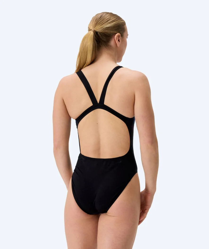 Speedo Badeanzug für Damen - Printed Leaderback - Schwarz/Rosa - Image 2