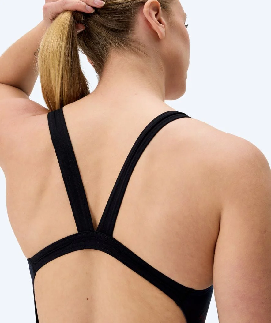 Speedo Badeanzug für Damen - Printed Leaderback - Schwarz/Rosa - Image 5