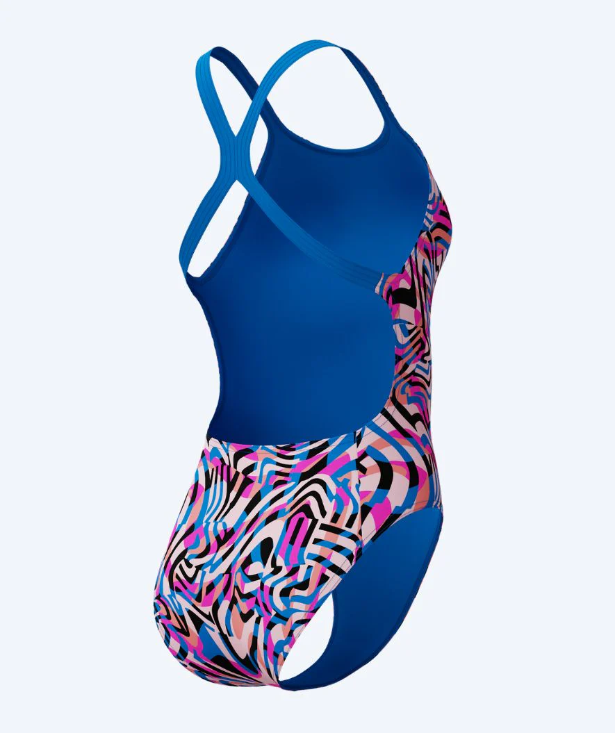 Speedo Badeanzug für Damen - Printed Powerback - Rosa/Blau - Image 7