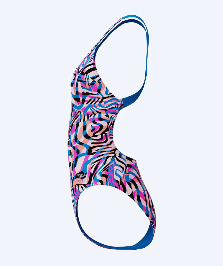Speedo Badeanzug für Damen - Printed Powerback - Rosa/Blau - Image 8