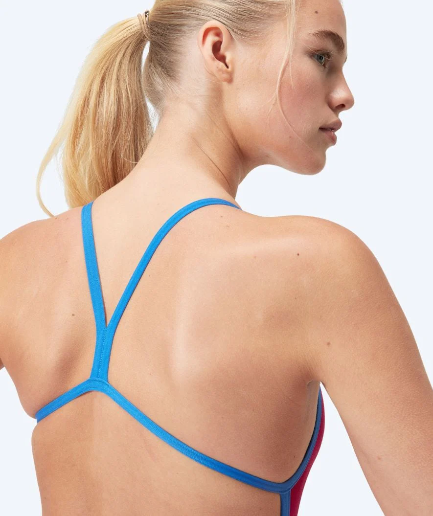 Speedo Badeanzug für Damen - Solid V-Back - Hellrosa/Blau - Image 4