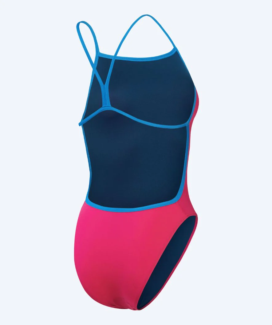 Speedo Badeanzug für Damen - Solid V-Back - Hellrosa/Blau - Image 7