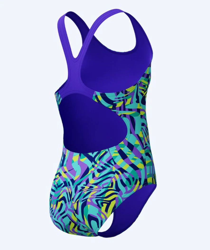 Speedo Badeanzug für Mädchen - Allover Digital Splashback - Lila/Türkis - Image 2