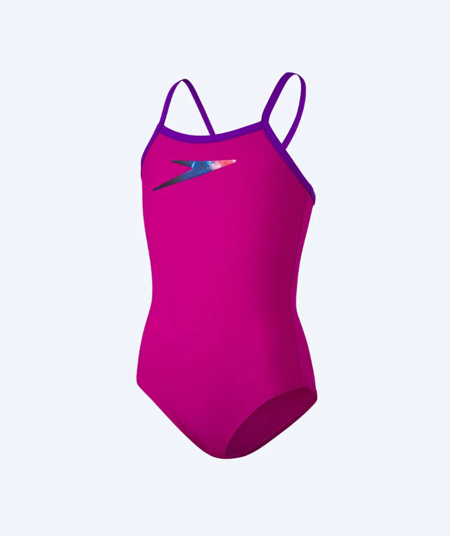 Speedo Badeanzug für Mädchen - Boom Placement Thinstrap - Lila/Blau - Image 4