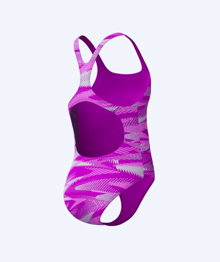 Speedo Badeanzug für Mädchen - Hyperboom Allover Medalist - Hellrosa/Lila - Image 2