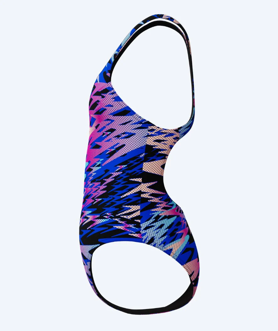 Speedo Badeanzug für Mädchen - Hyperboom Print Medalist - Blau/Rosa - Image 3