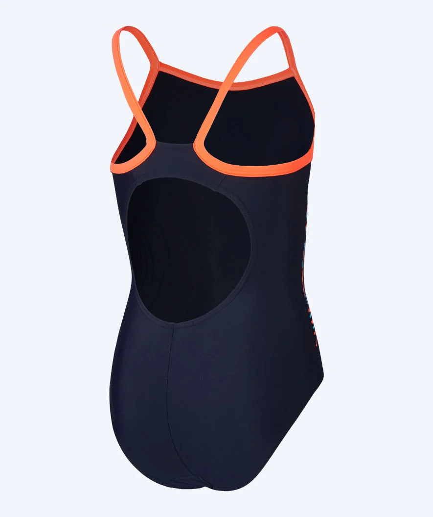 Speedo Badeanzug für Mädchen - Plastisol Placement Muscleback - Donkerblau/Orange - Image 2