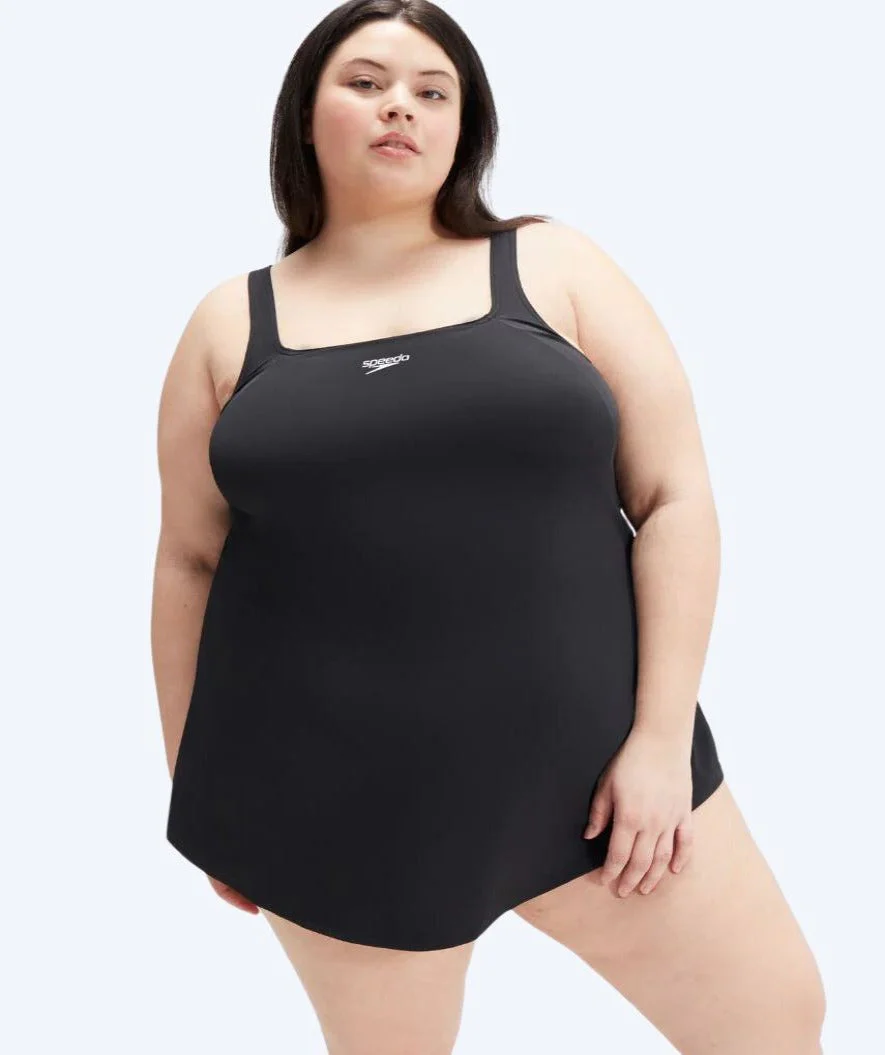 Speedo Badeanzug für Damen in große Größen - Swim Dress - Schwarz - Image 2