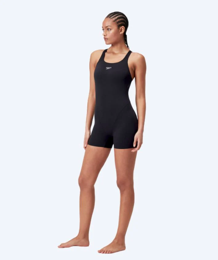Speedo Badeanzug mit Bein für Damen - Endurance - Schwarz - Image 6