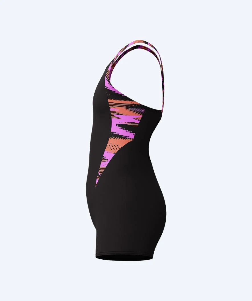 Speedo Badeanzug mit Bein für Mädchen - Hyperboom Splice - Schwarz/Rosa - Image 3
