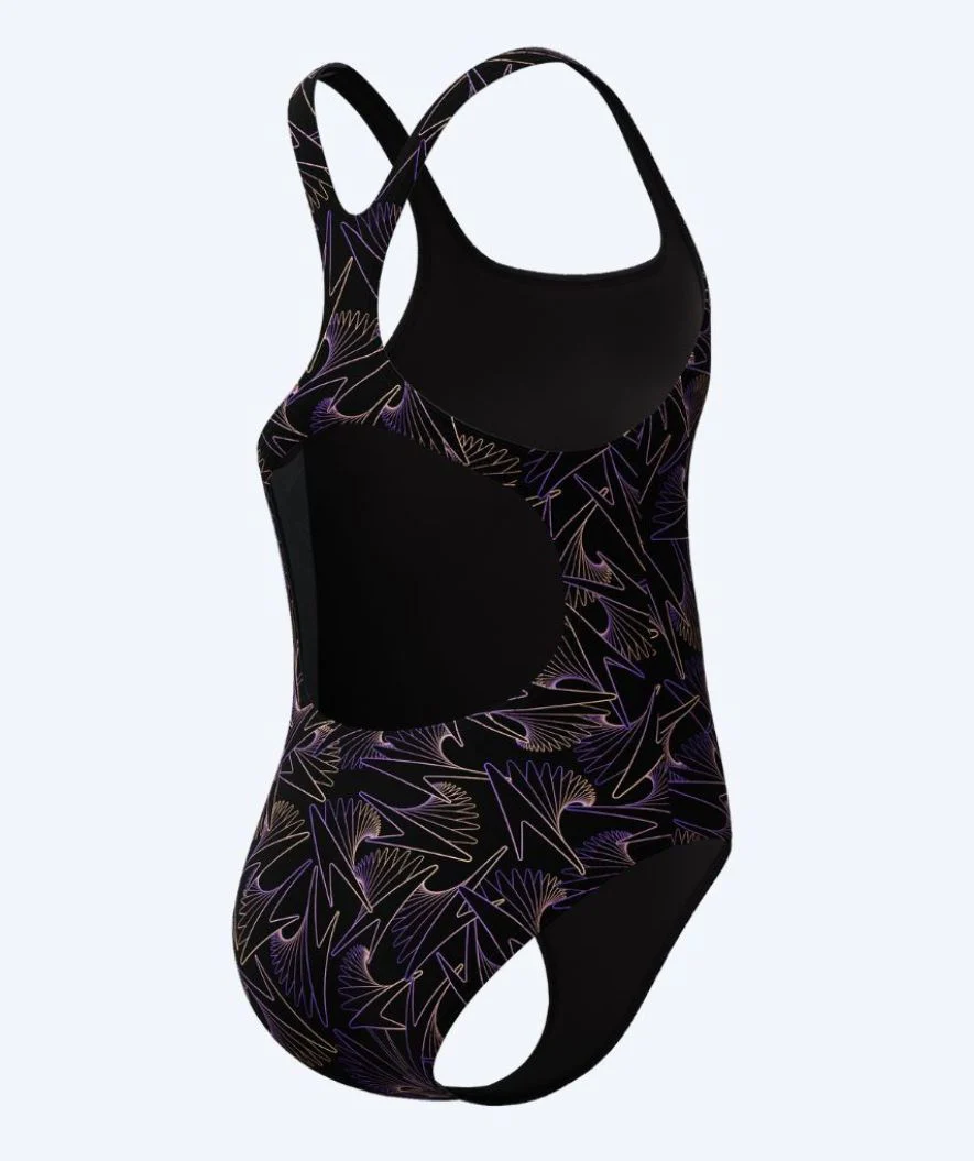 Speedo Badeanzug für Mädchen - Hyperboom Allover Medalist - Schwarz/Lila - Image 2