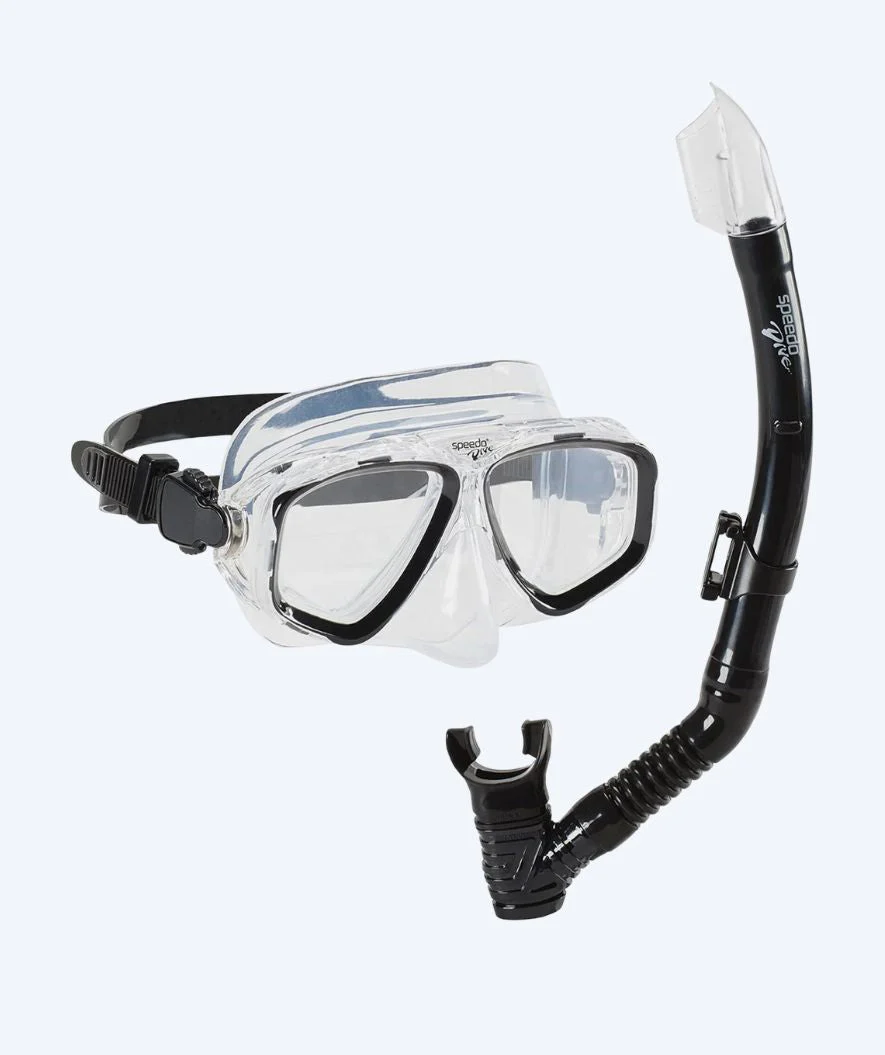 Speedo Combo Schnorchelset für Erwachsene - Adventure - Schwarz